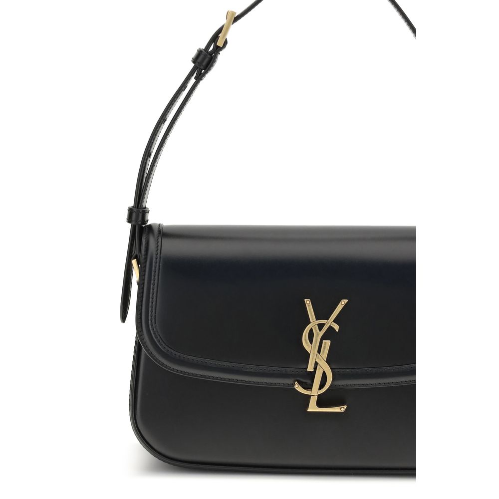 Black Calf Leather Bos Taurus Shoulder Bag Bags Saint Laurent