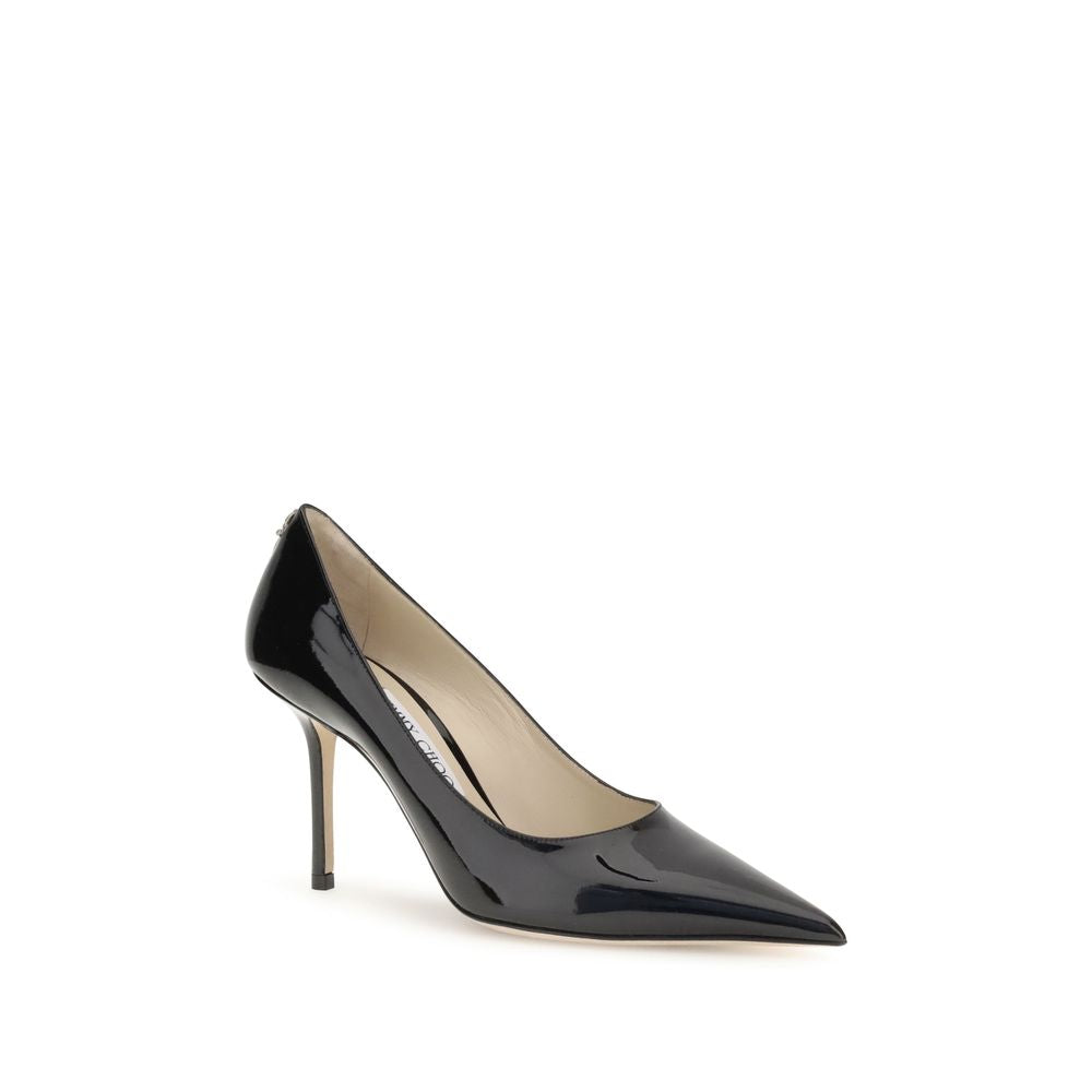 Black Calf Leather Bos Taurus High Heel Pumps Shoes Jimmy Choo