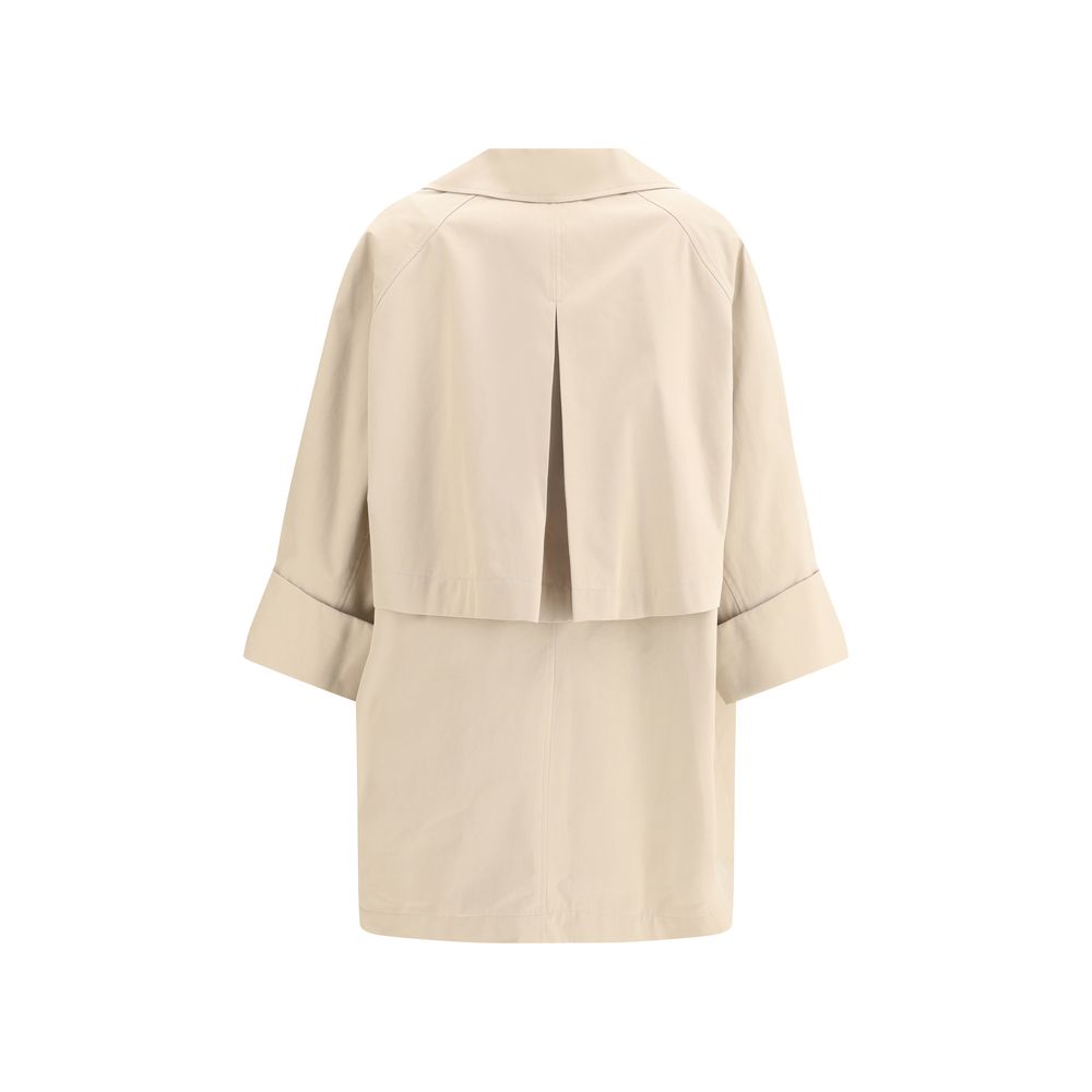 Beige Cotton Coat Coats Brunello Cucinelli
