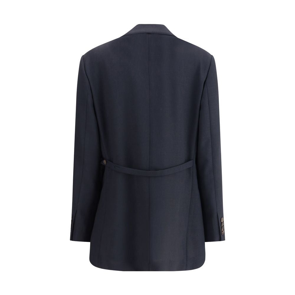 Blue Fleece Wool Blazer Blazer Brunello Cucinelli