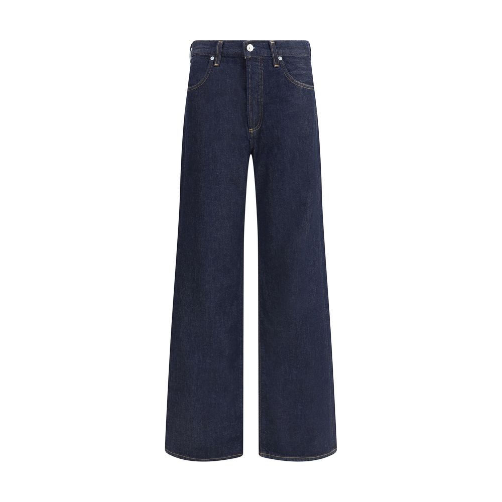 Blue Recycled Cotton Straight-Leg Jeans Pants Citizens of Humanity