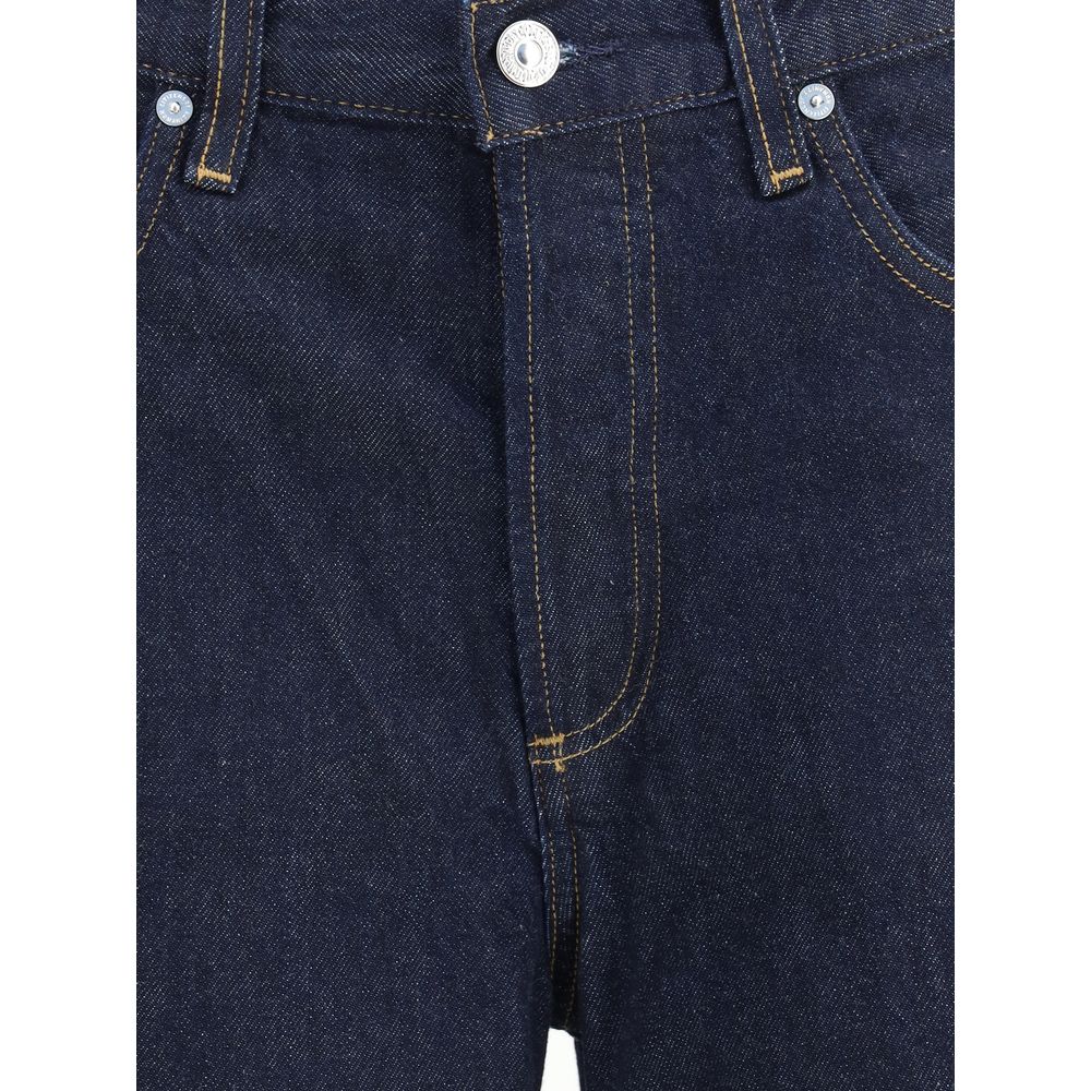 Blue Recycled Cotton Straight-Leg Jeans Pants Citizens of Humanity