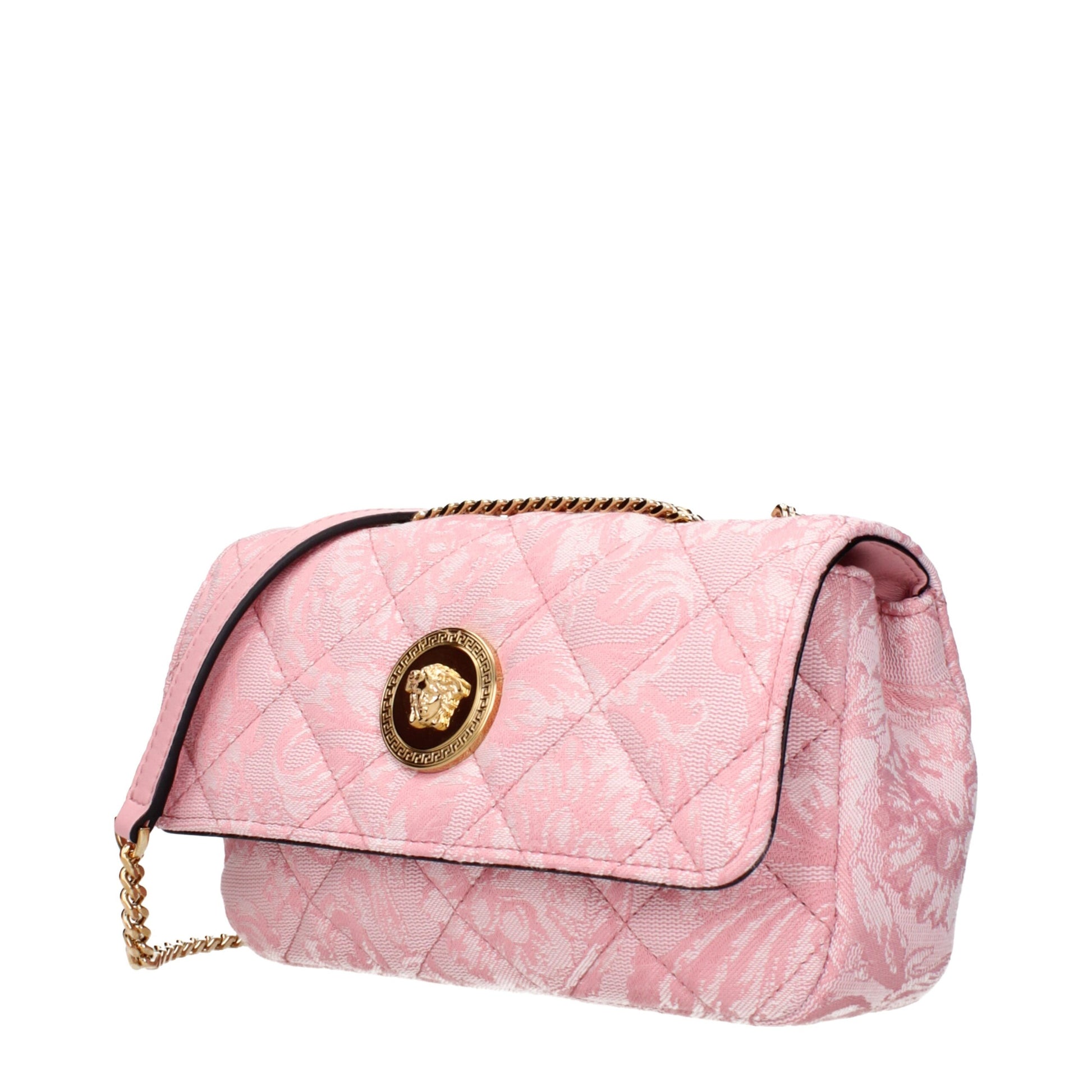 Pink Fabric Shoulder Bag Bags Versace