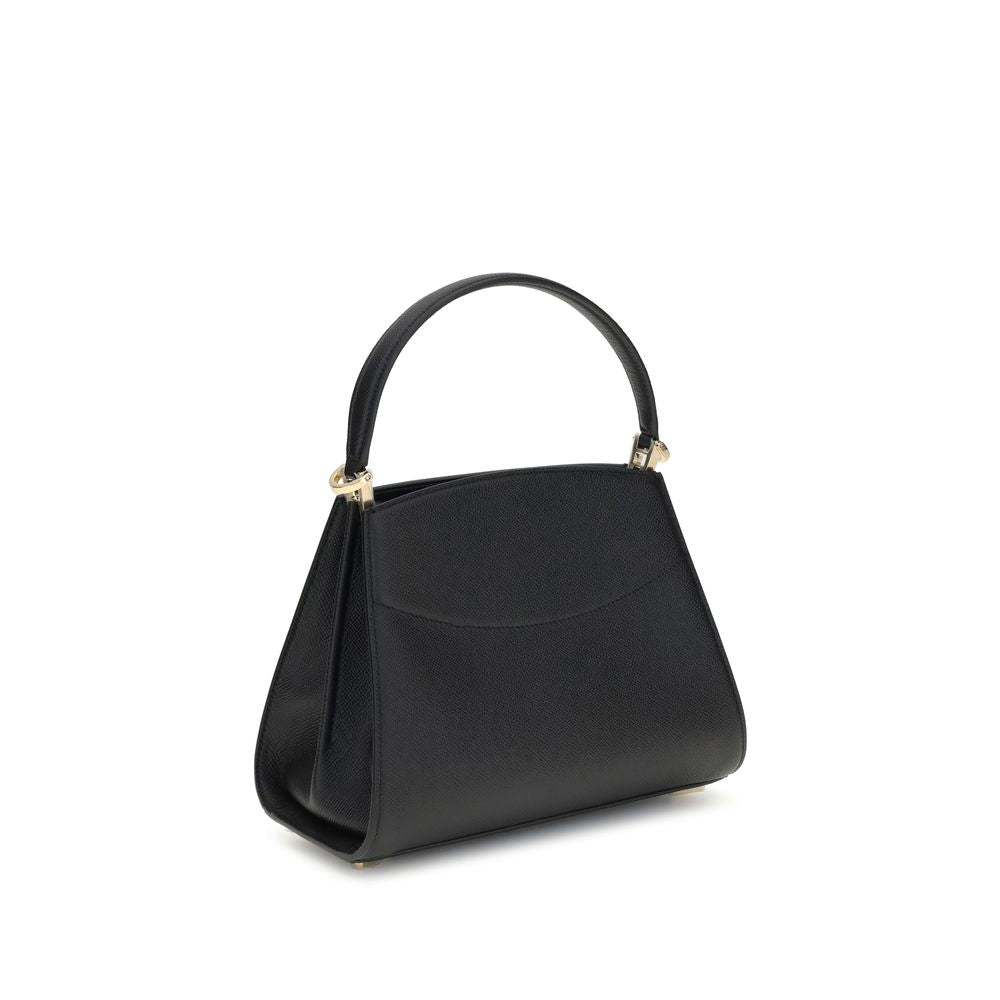 Black Calf Leather Bos Taurus Handbag Bags Ferragamo