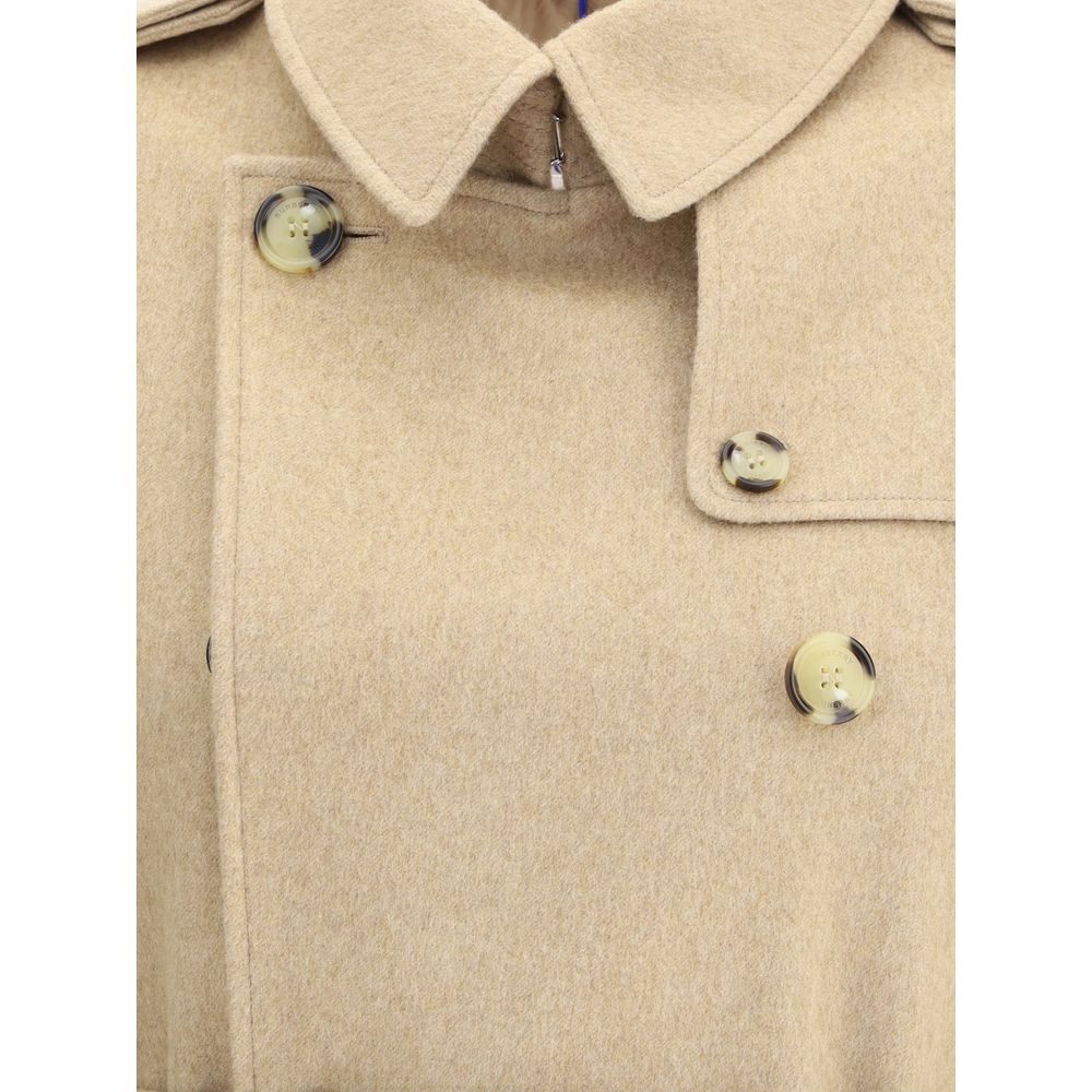 Beige Cashmere Coat Coats Burberry