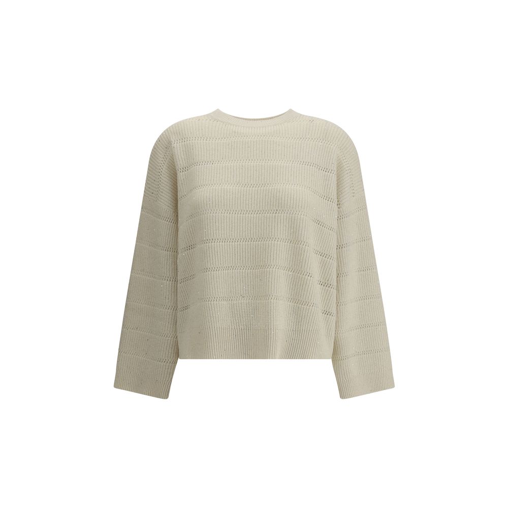 White Cashmere Cashmere Sweater Knitwear Brunello Cucinelli