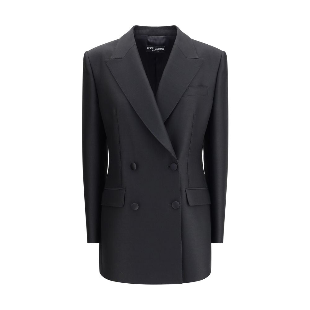 Black Fleece Wool Blazer Blazer Dolce & Gabbana