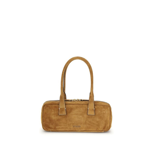 Beige Calf Leather Bos Taurus Shoulder Bag Bags Staud