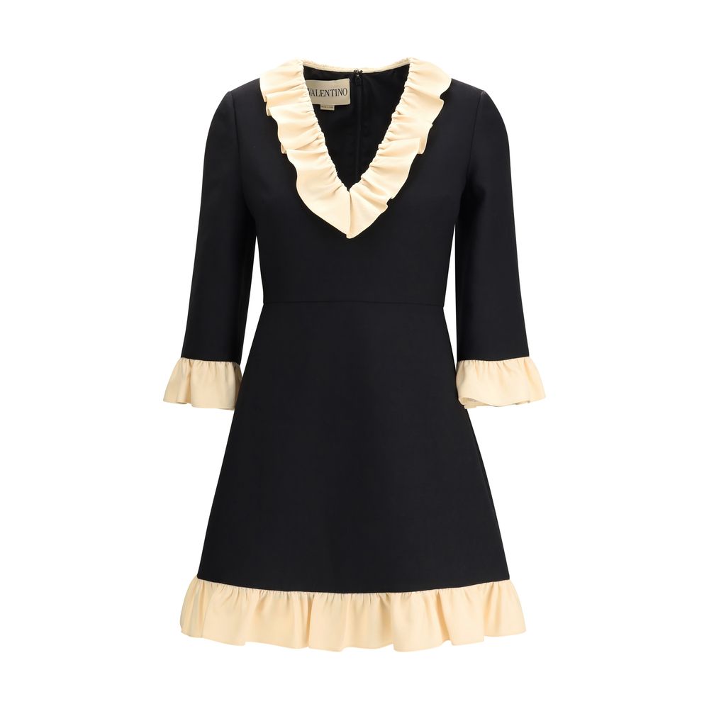 Black Fleece Wool Cocktail Dress Dress Valentino