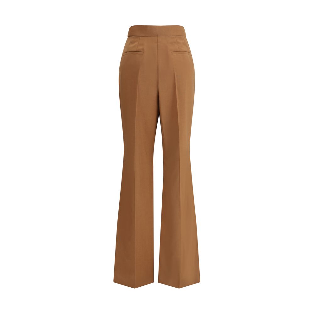 Brown Wool Flared Pants Fendi