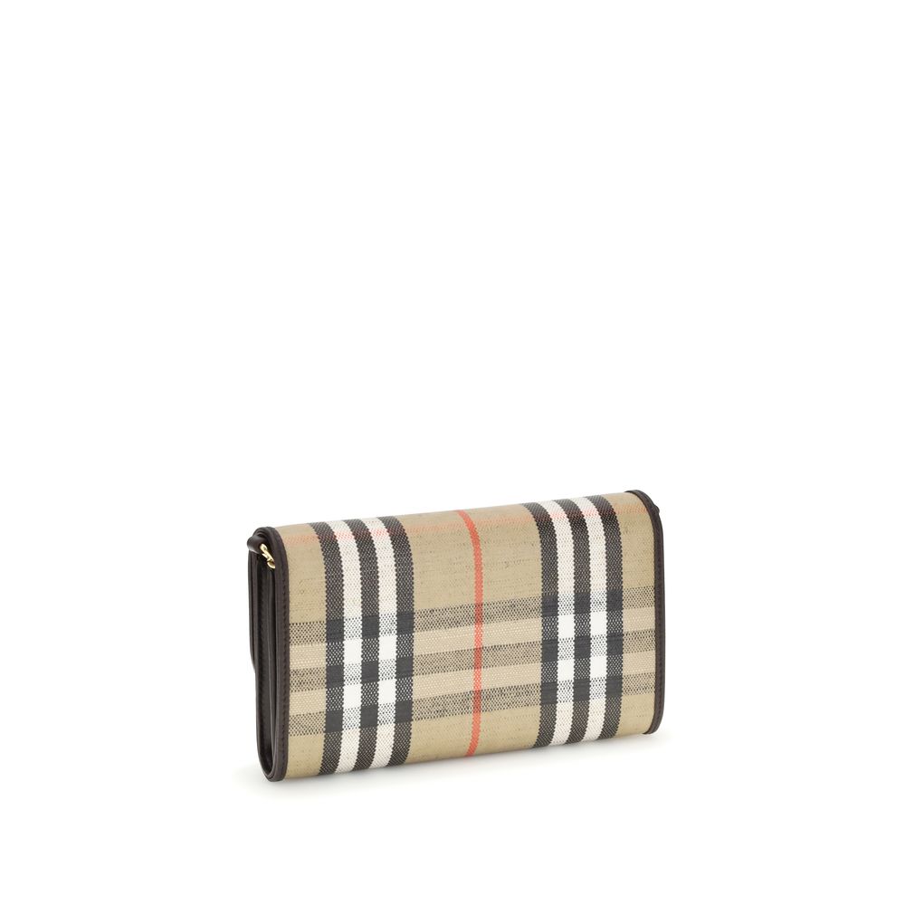 Beige Cotton Clutch Bag Bags Burberry
