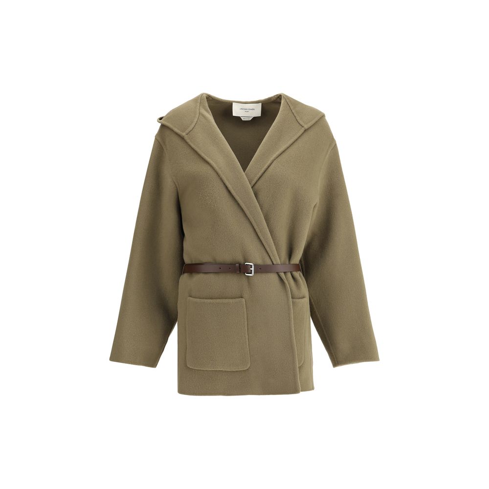 Brown Fleece Wool Coat Coats Jacob Cohen