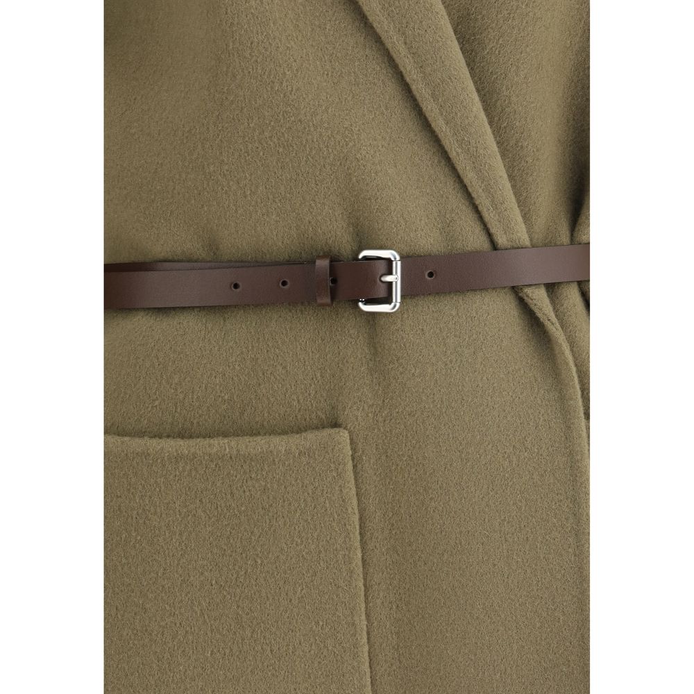 Brown Fleece Wool Coat Coats Jacob Cohen