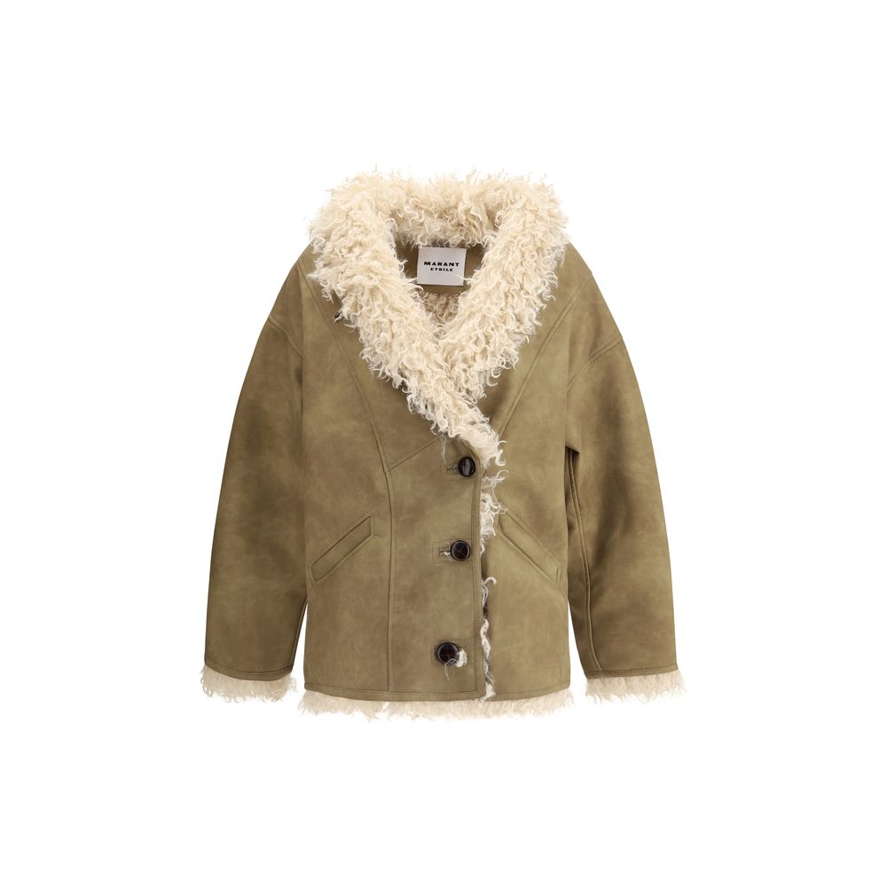 Beige Polyester Coat Coats Marant Etoile