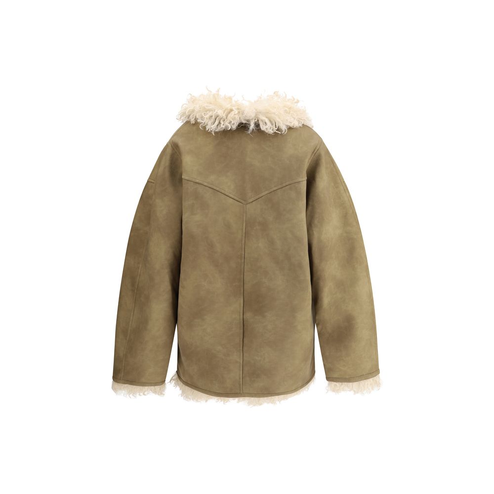 Beige Polyester Coat Coats Marant Etoile