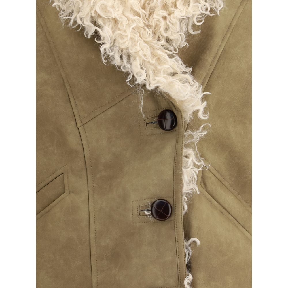Beige Polyester Coat Coats Marant Etoile