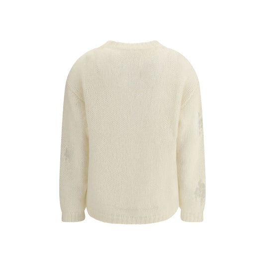 Cream Mohair Sweatshirt Knitwear Fabiana Filippi