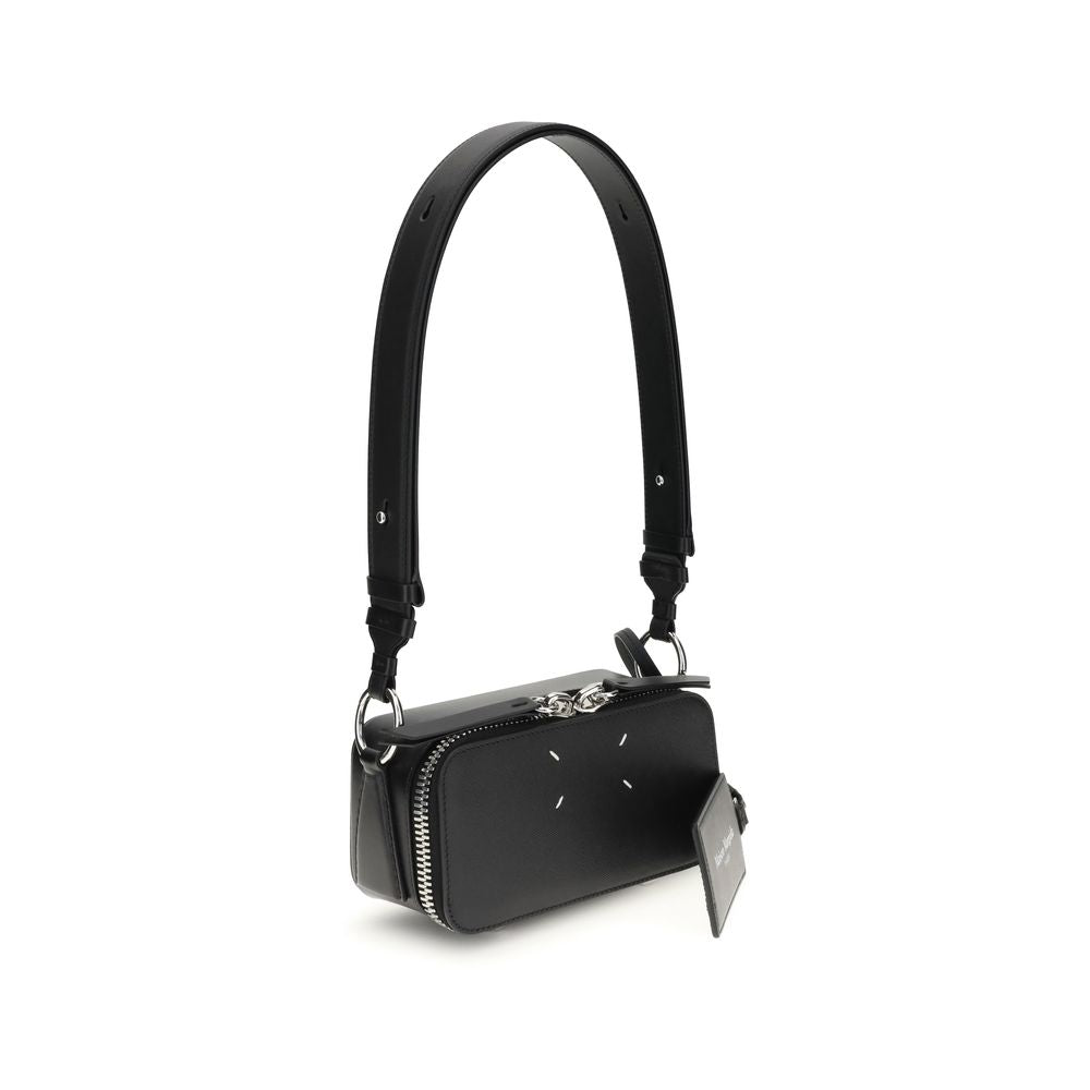 Black Calf Leather Bos Taurus Shoulder Bag Bags Margiela