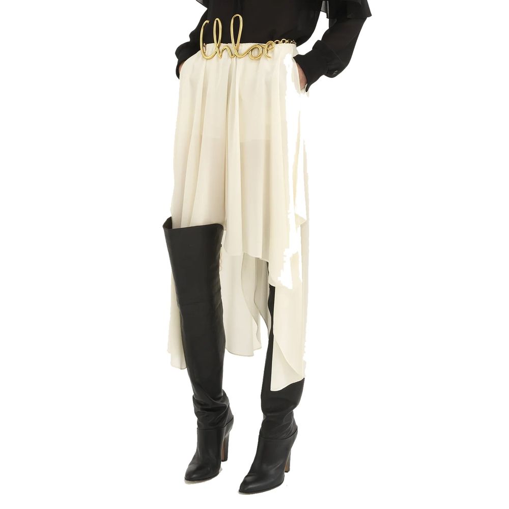 Black Calfskin Over The Knee Shoes Chloé