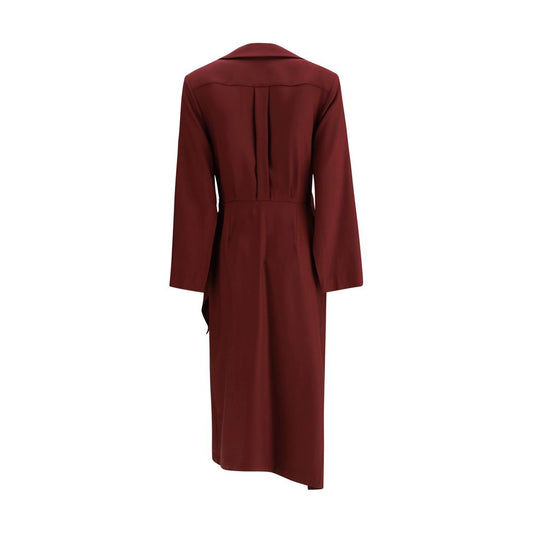Bordeaux Silk Casual Dress Dress Crida Milano