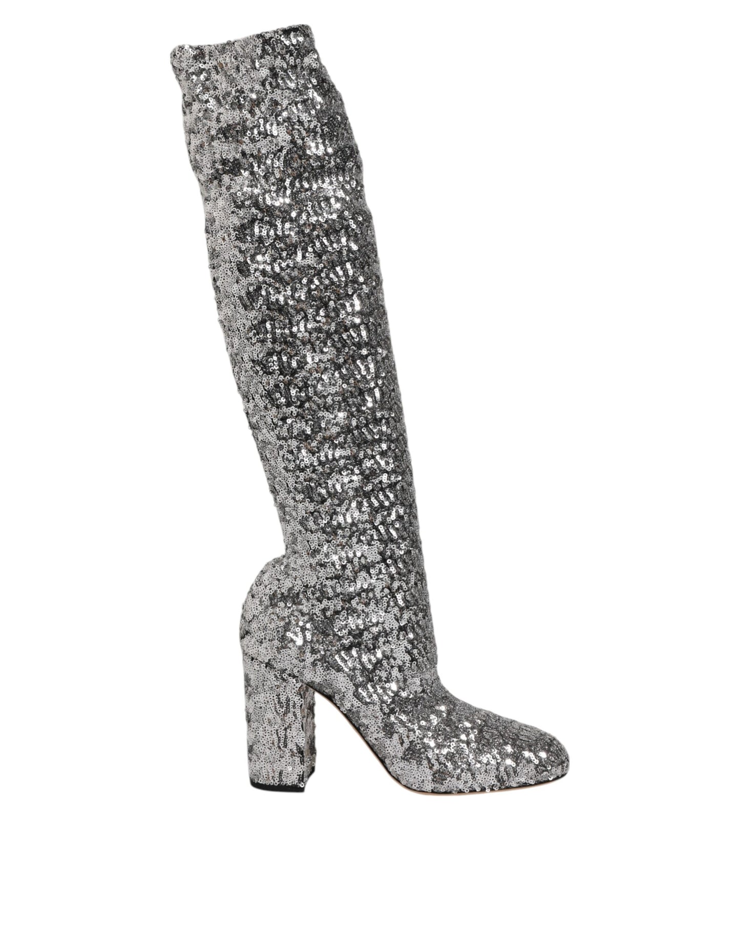 Shoes Silver Sequins Glitter High Heel Boot Shoes Shoes Dolce & Gabbana