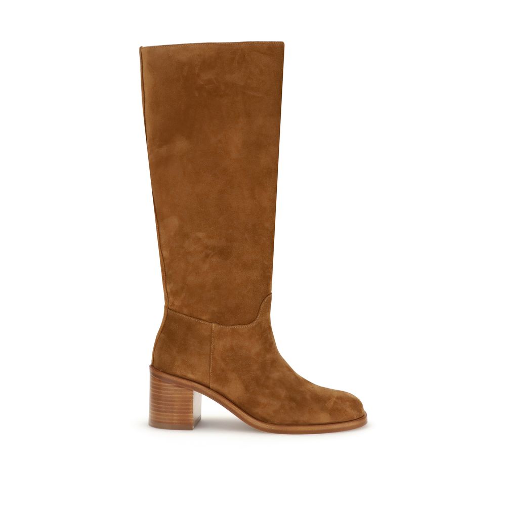 Brown Calf Leather Bos Taurus Boots Shoes Stuart Weitzman