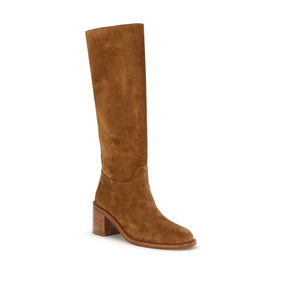 Brown Calf Leather Bos Taurus Boots Shoes Stuart Weitzman