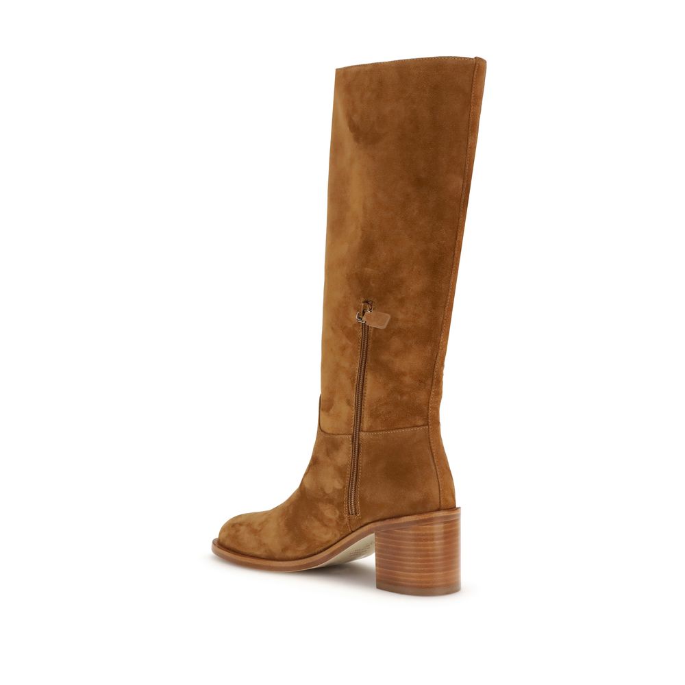 Brown Calf Leather Bos Taurus Boots Shoes Stuart Weitzman