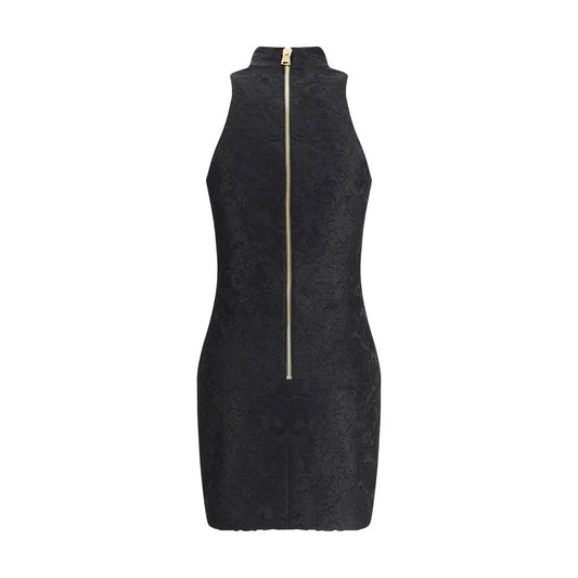 Black Viscose Cocktail Dress Dress Balmain