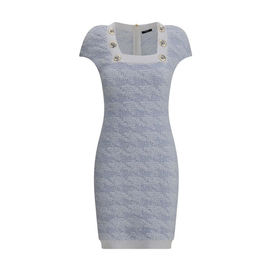 Light Blue Polyamide Casual Dress Dress Balmain