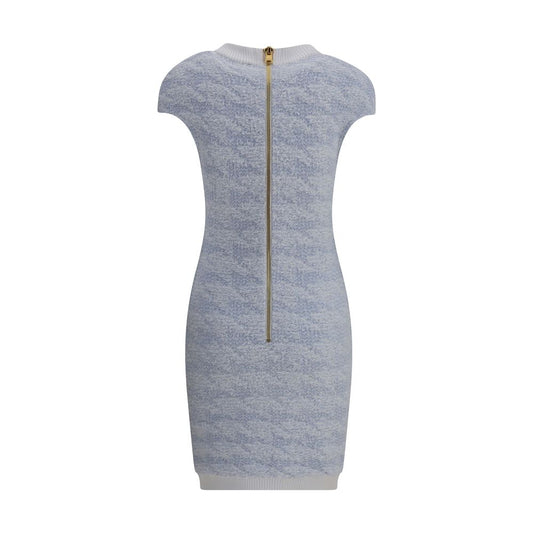 Light Blue Polyamide Casual Dress Dress Balmain