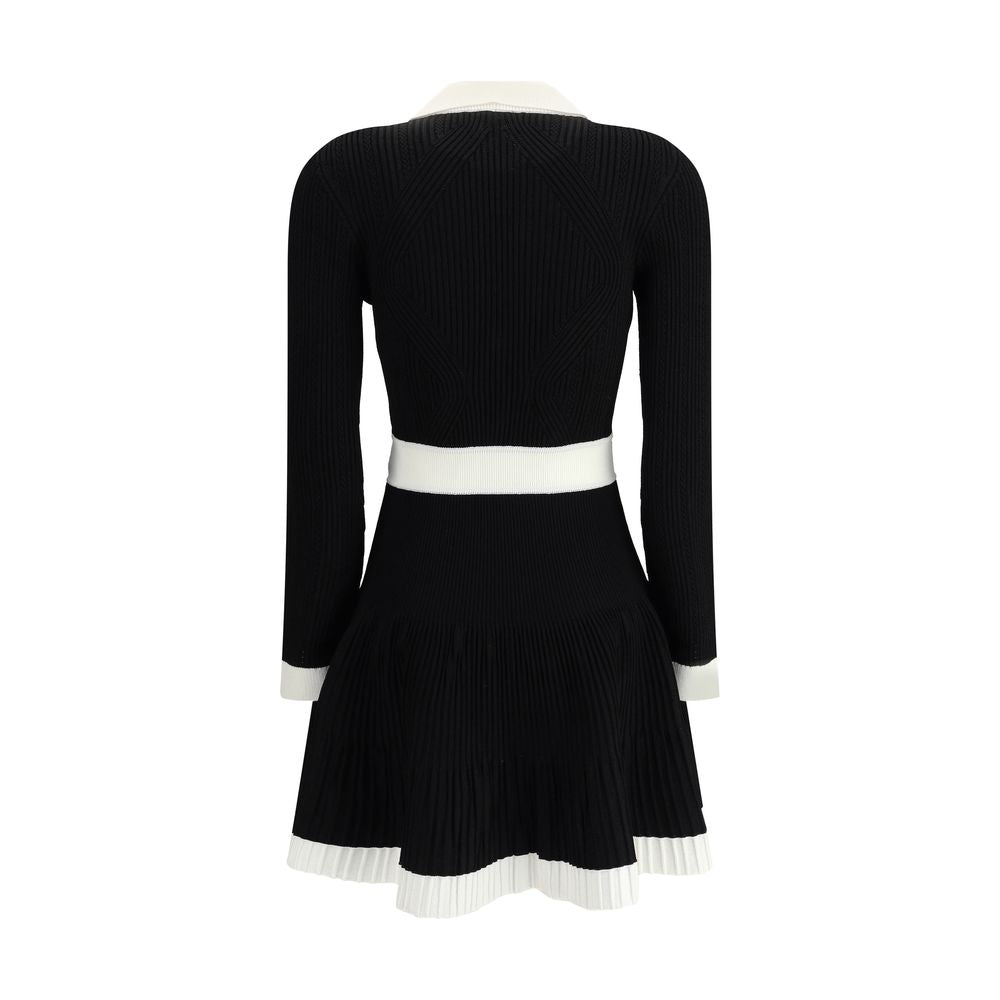 Black Viscose Casual Dress Dress Balmain