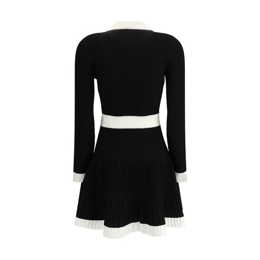Black Viscose Casual Dress Dress Balmain
