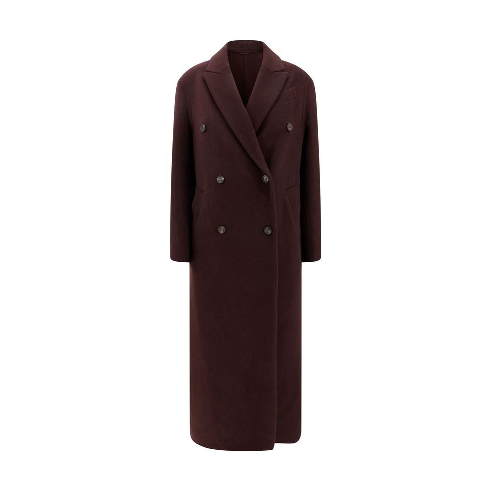 Bordeaux Cashmere Coat Coats Brunello Cucinelli