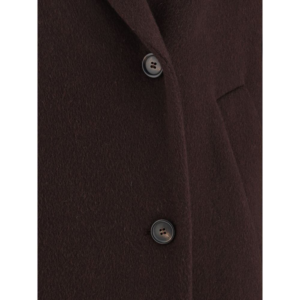 Bordeaux Cashmere Coat Coats Brunello Cucinelli