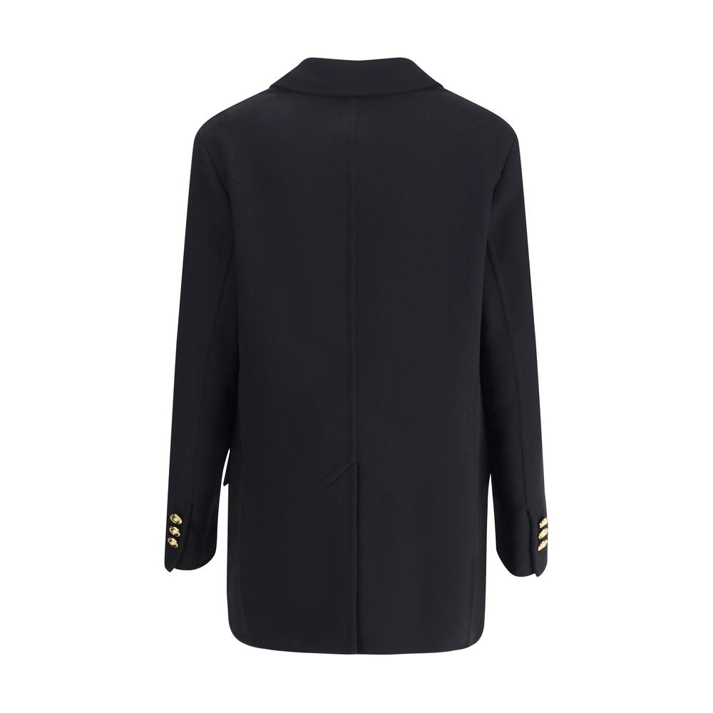 Black Cashmere Coat Coats Versace