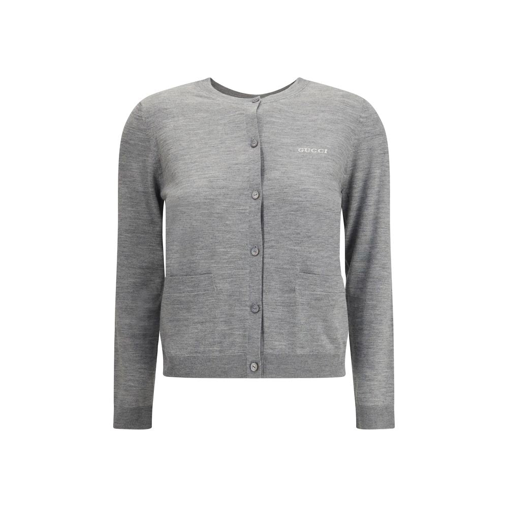 Gray Cashmere Cardigan Knitwear Gucci