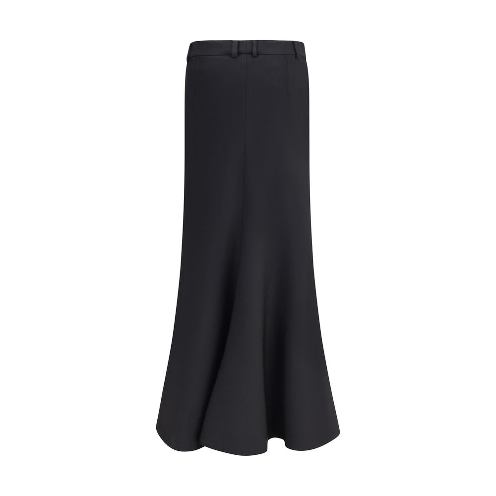 Black Fleece Wool Long Skirt Skirts Balenciaga