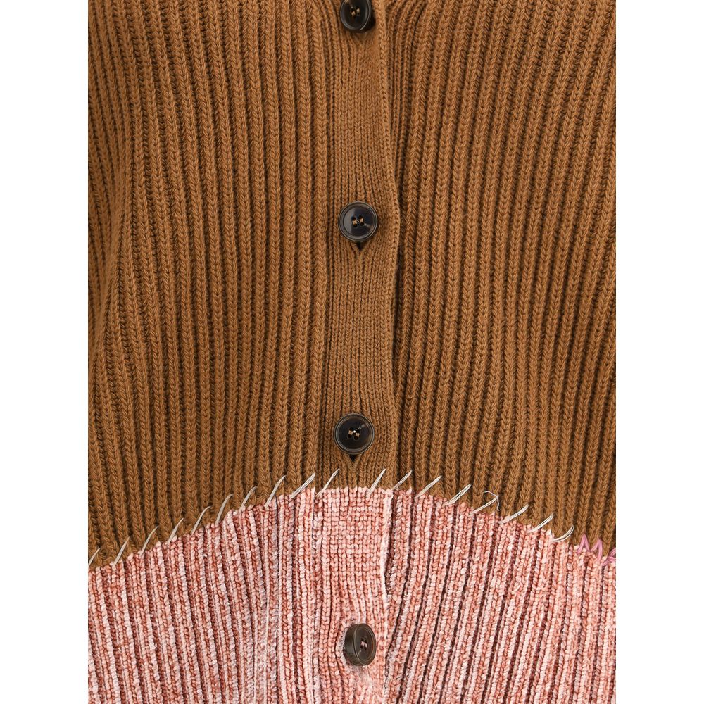 Brown Viscose Cardigan Knitwear Marni