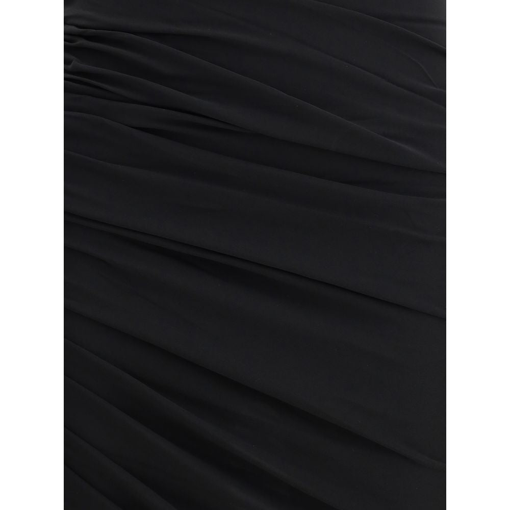 Black Acetate Casual Dress Dress Jacquemus