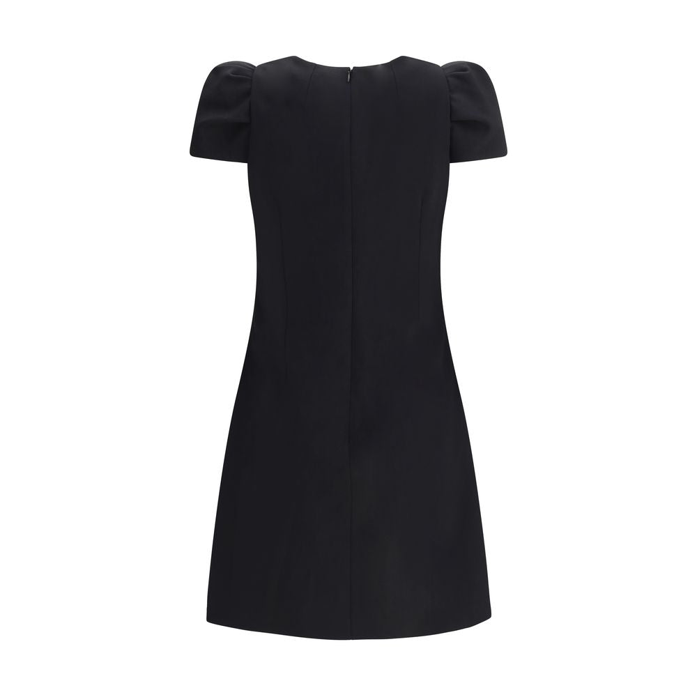 Black Wool Casual Dress Alexander McQueen