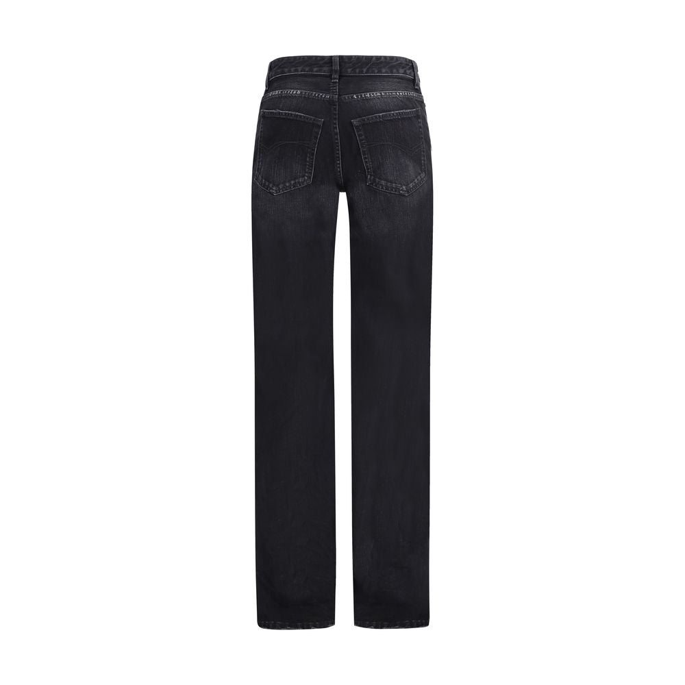 Black Cotton Relaxed Fit Jeans Pants Balenciaga