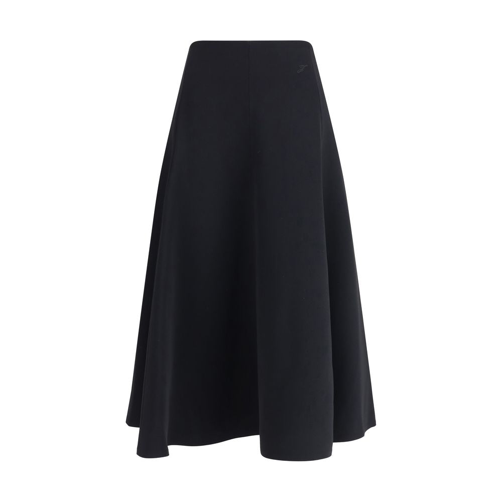 Black Cotton Midi Skirt Skirts Jacquemus
