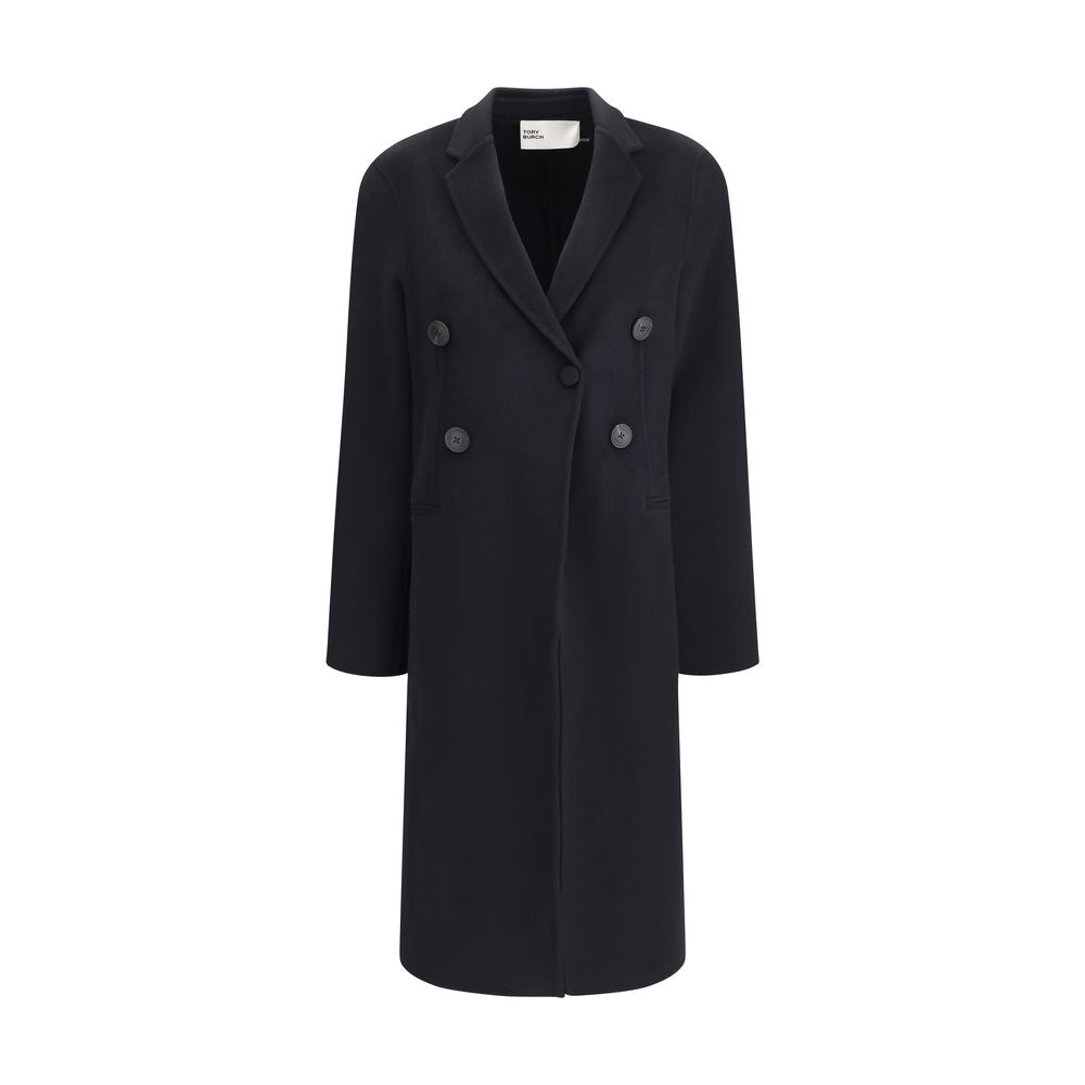 Black Wool Coat Coats Tory Burch