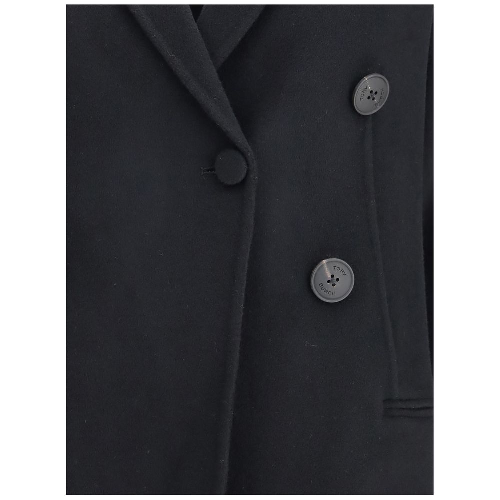 Black Wool Coat Coats Tory Burch