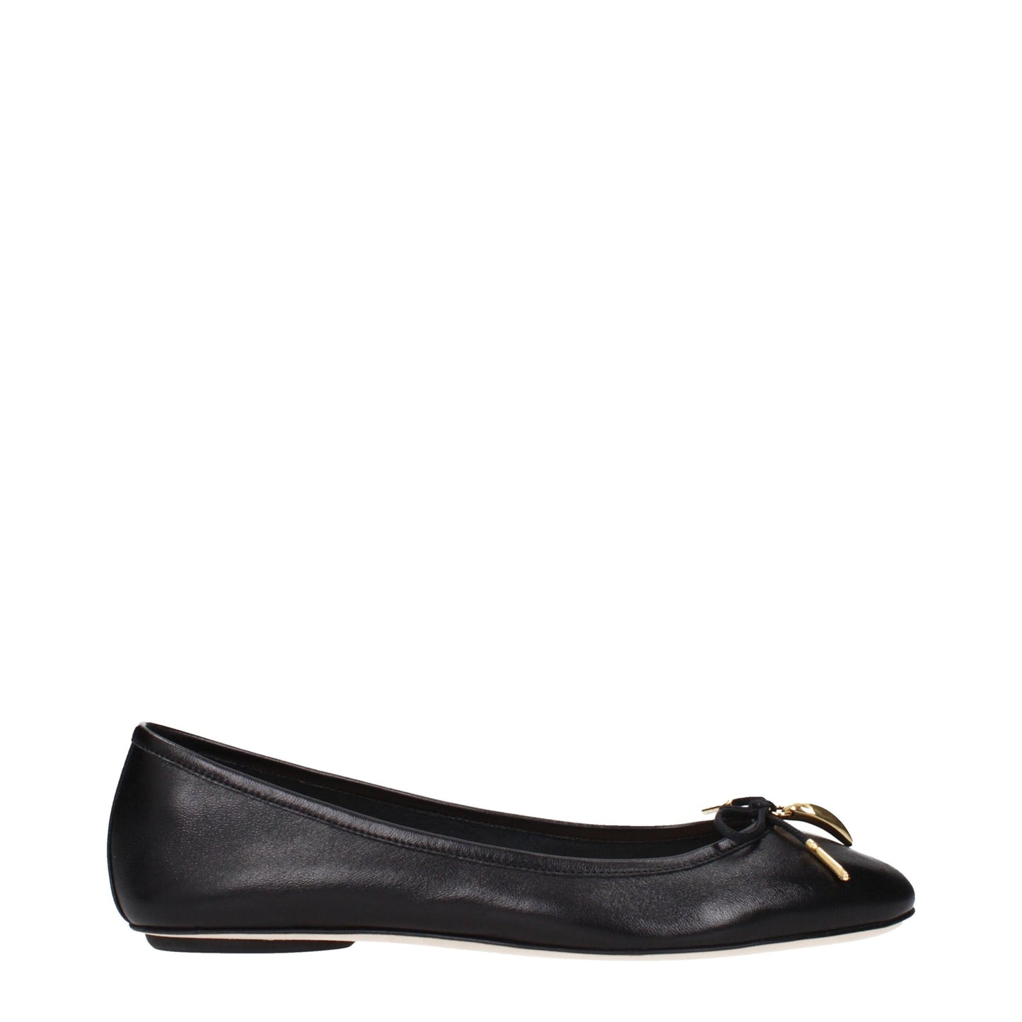 Black Leather Ballet Flats Shoes Chloé