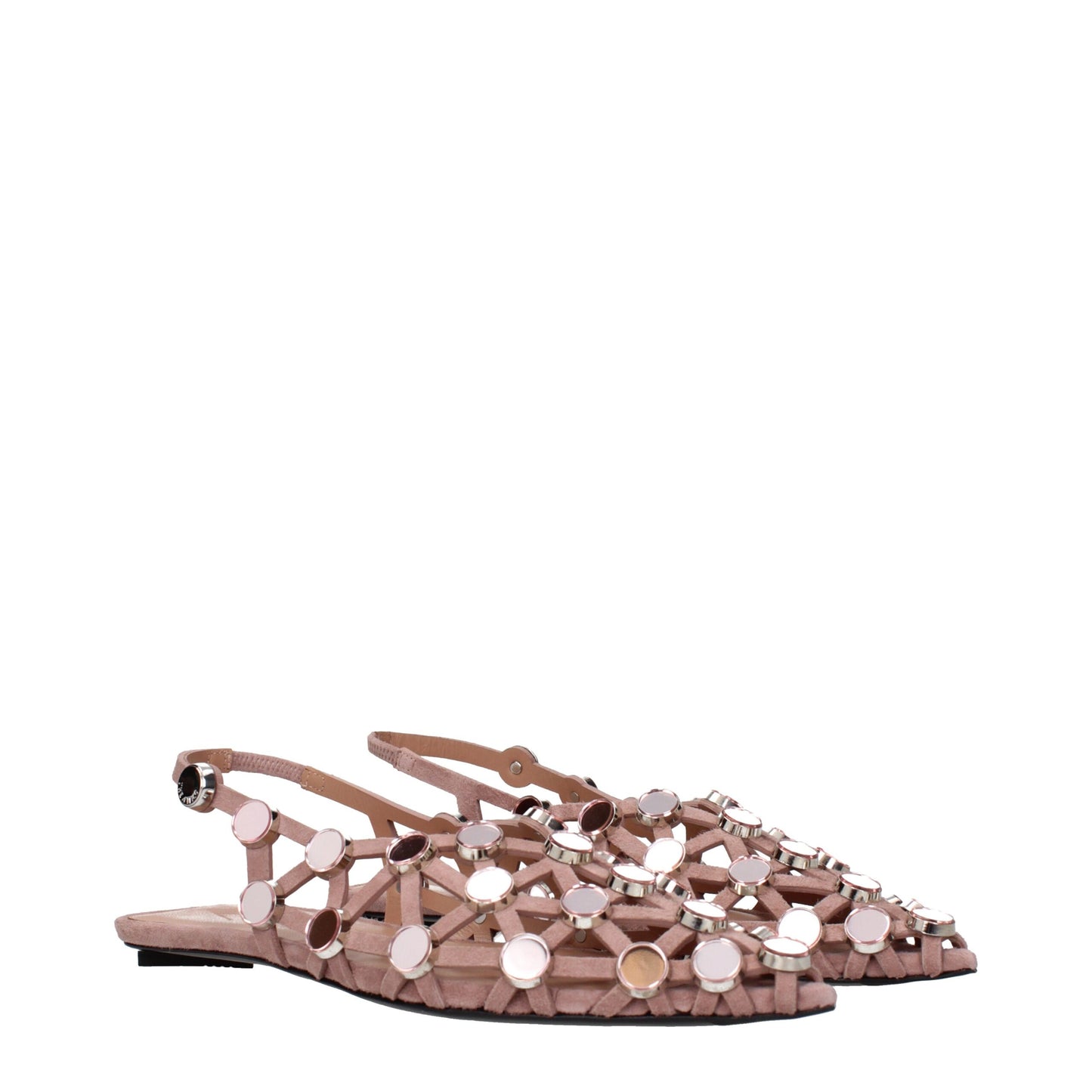 Pink Leather Ballet Flats Shoes The Attico