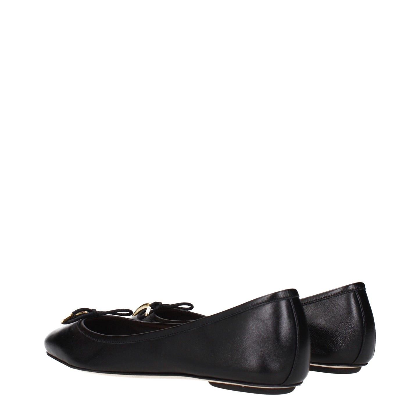 Black Leather Ballet Flats Shoes Chloé