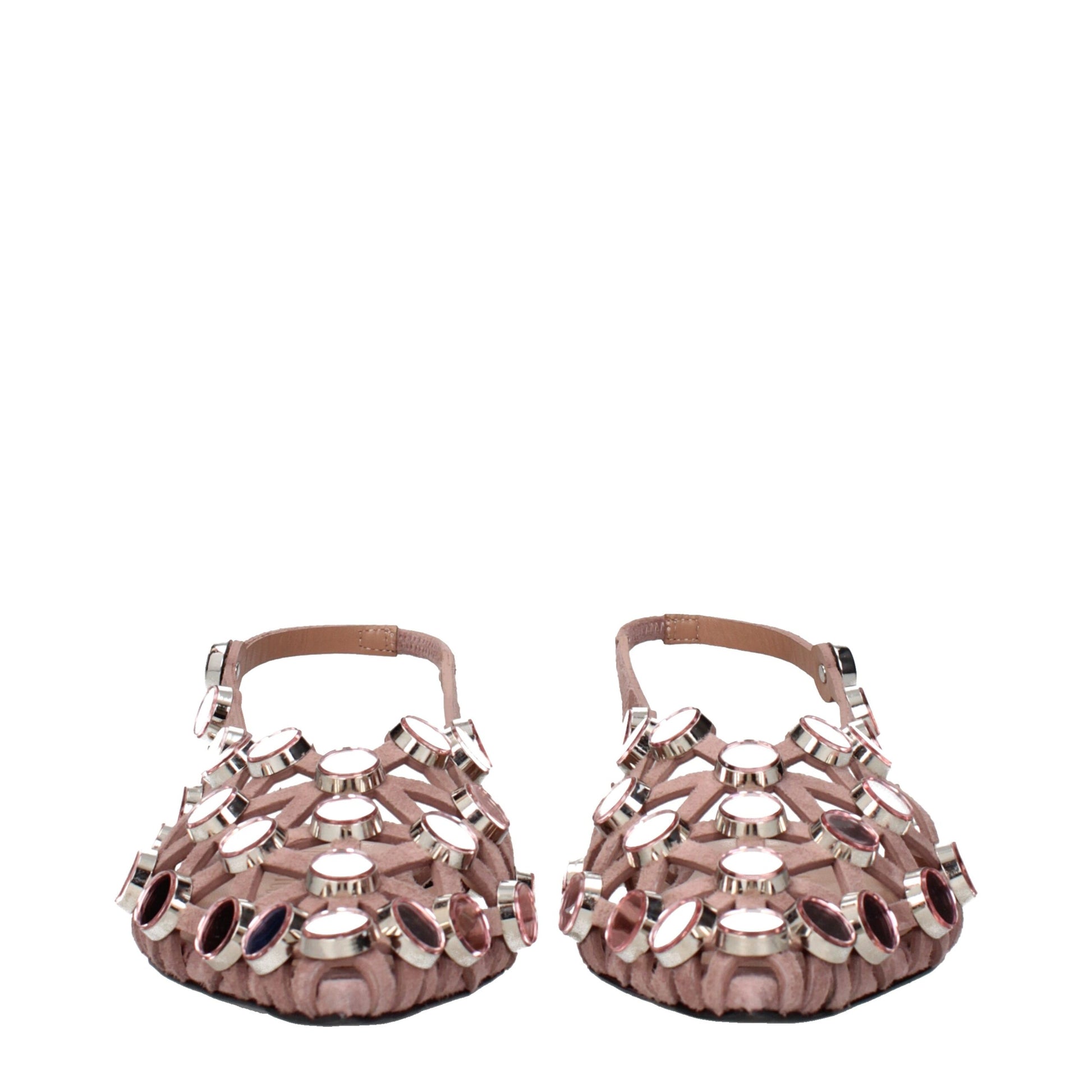 Pink Leather Ballet Flats Shoes The Attico