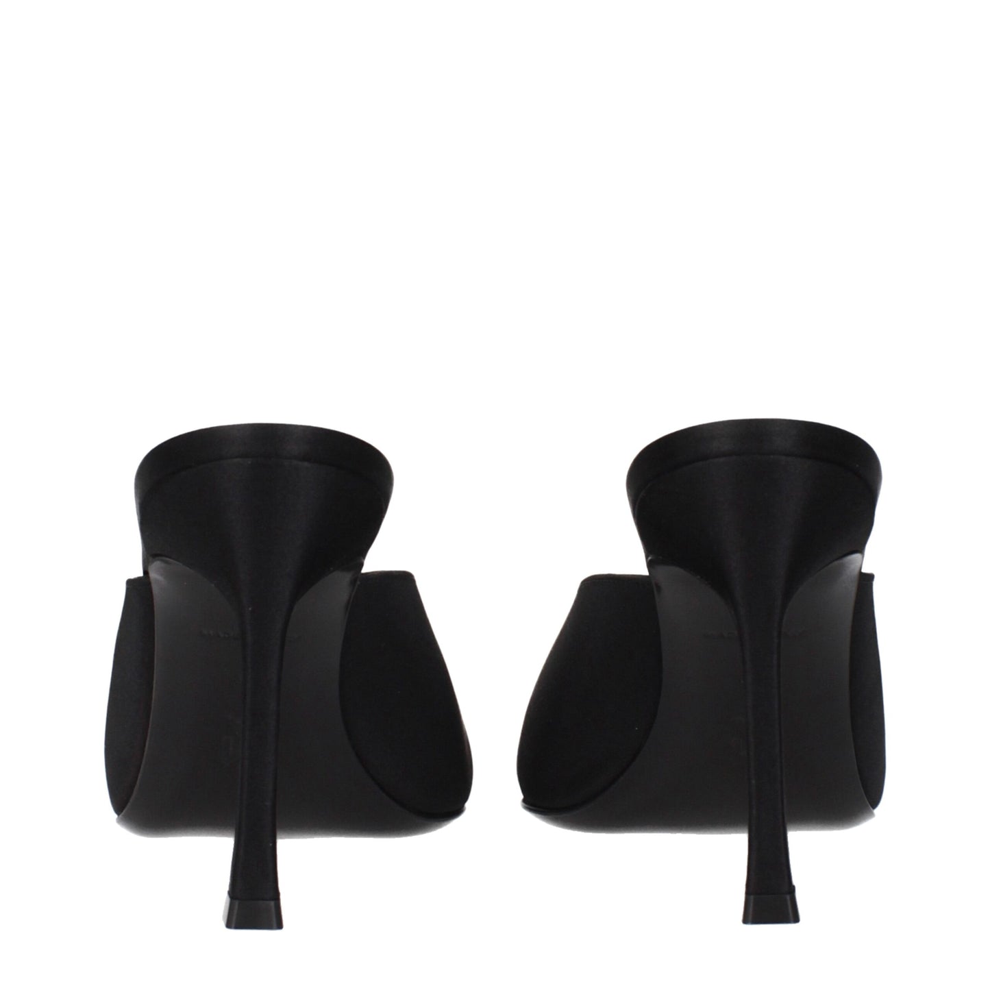 Black Satin High Heel Pumps Shoes Amina Muaddi